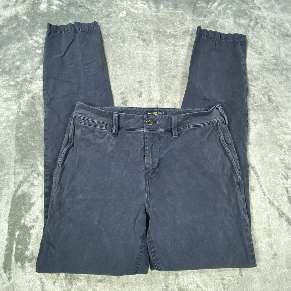Old‎ Navy Pants Mens 30x31 Blue Polyester Chino 360 Extreme Flex Slim Fit
